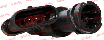 Preview: 131965 Kempf Adapter,  7-pol/2x 4-pol, Y-Adapter